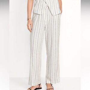 NWT High waisted linen pants trousers